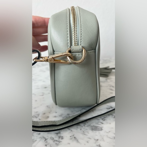 Valentino By Mario Valentino Mia Logo Leather Shoulder Bag in Mint Green - Picture 7 of 16